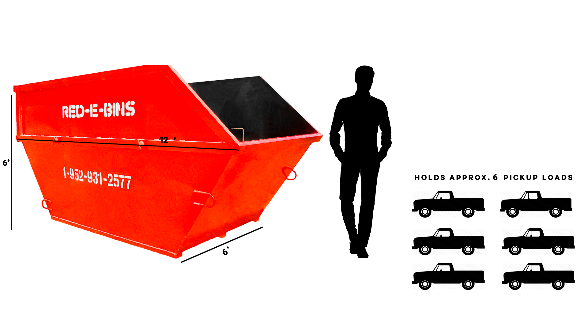 Dumpster Sizes - Red-E-Bins California
